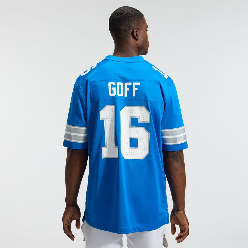 Men's Detroit Lions Jared Goff Nike Blue Game Jersey