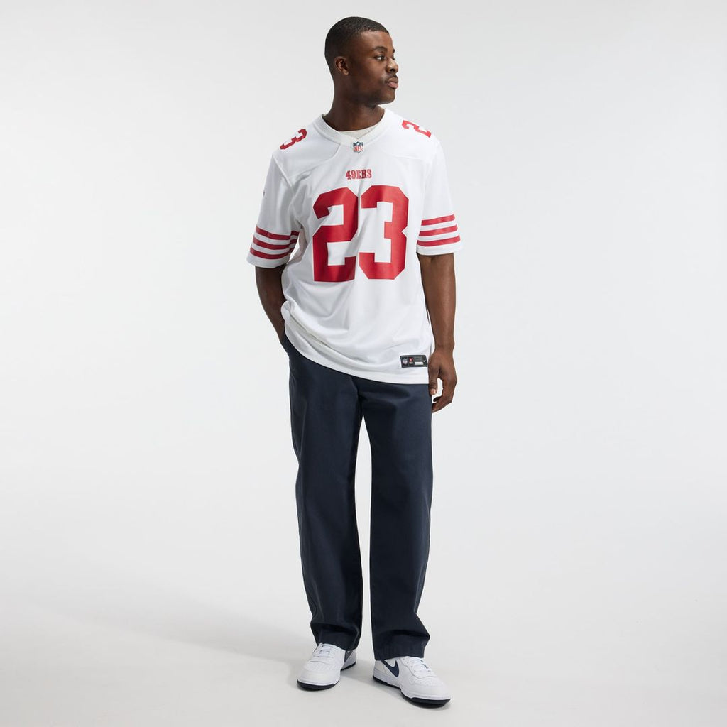 Men's San Francisco 49ers Christian McCaffrey Nike White Game Player Jersey