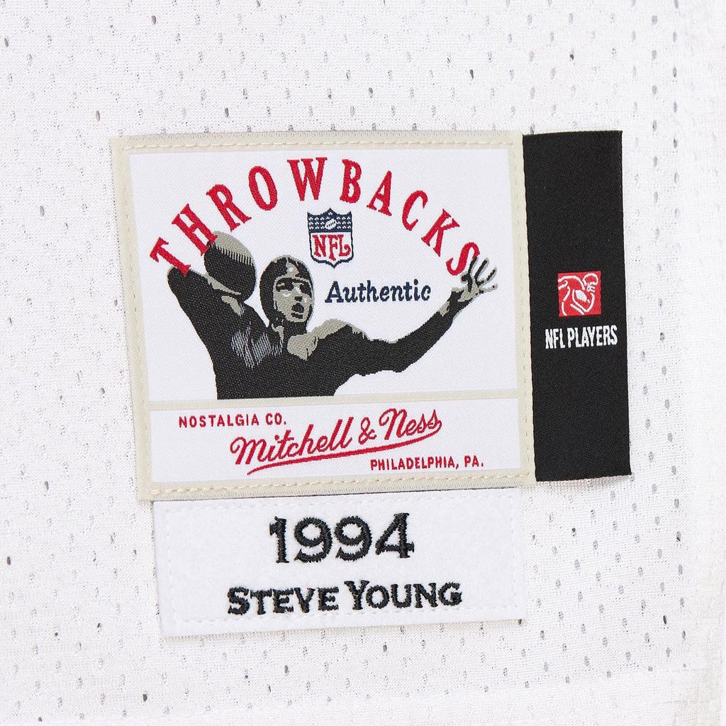 Men's San Francisco 49ers 1994 Steve Young Mitchell & Ness White Authentic Throwback Retired Player Jersey
