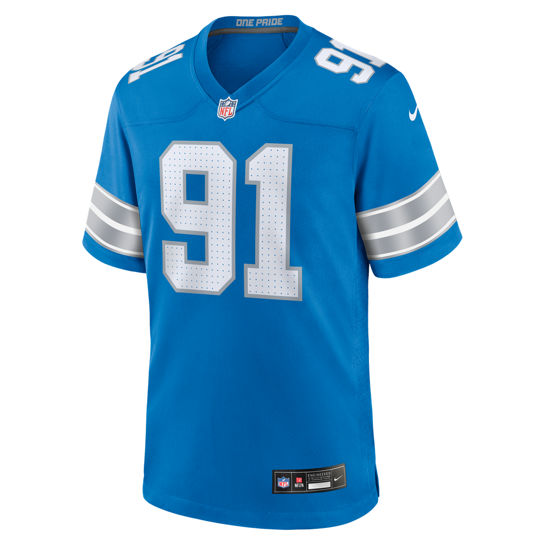 Men's Detroit Lions Tyleik Williams Nike  Blue Team Game Jersey