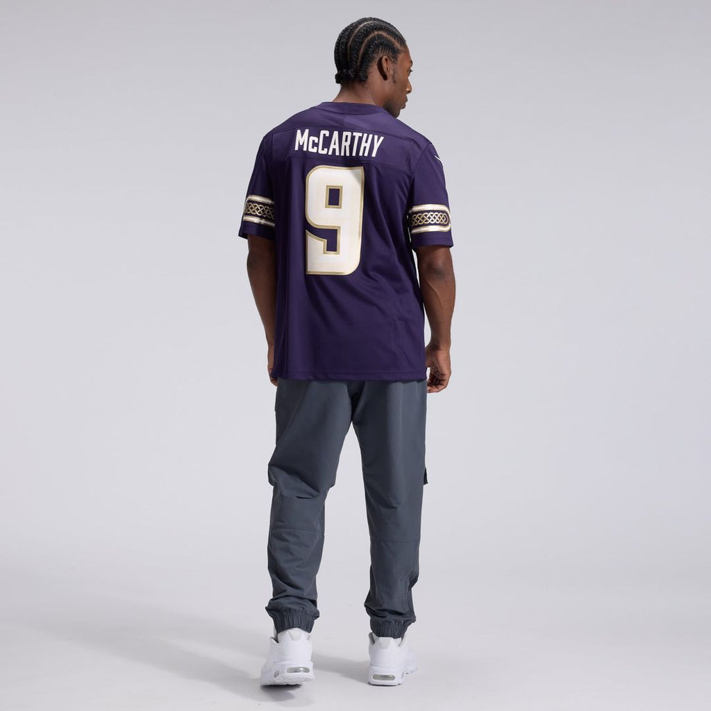 Men's Minnesota Vikings J.J. McCarthy Nike Purple 2026 Rivalries Collection Stitched Limited Jersey