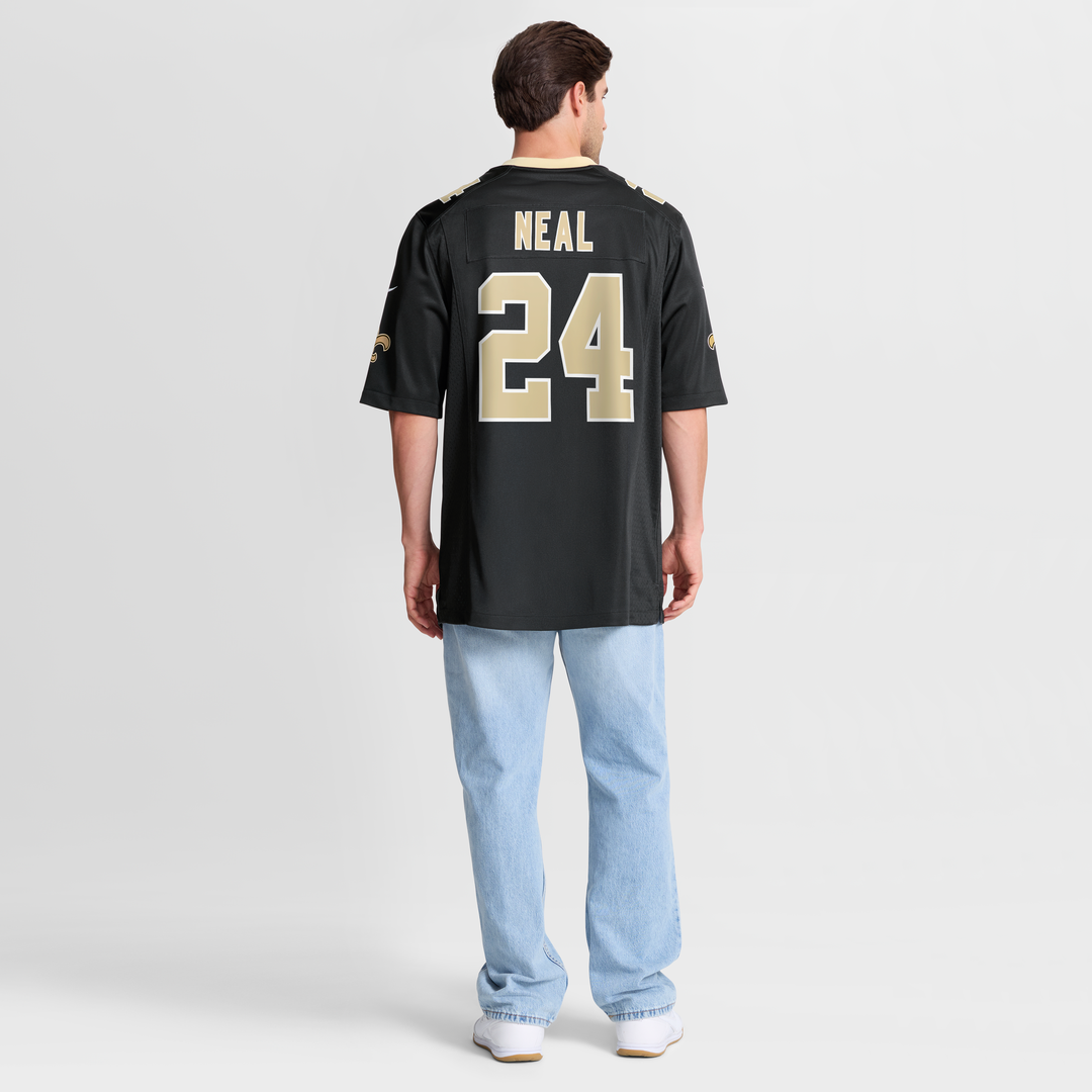 Men's New Orleans Saints Devin Neal Nike  Black Team Game Jersey