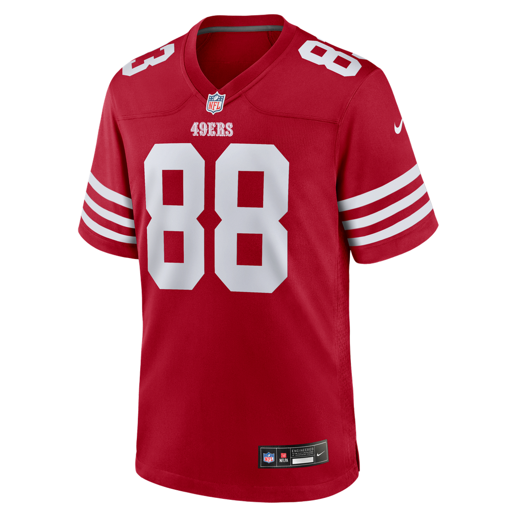 Men's San Francisco 49ers Jake Tonges Nike  Scarlet Team Game Jersey