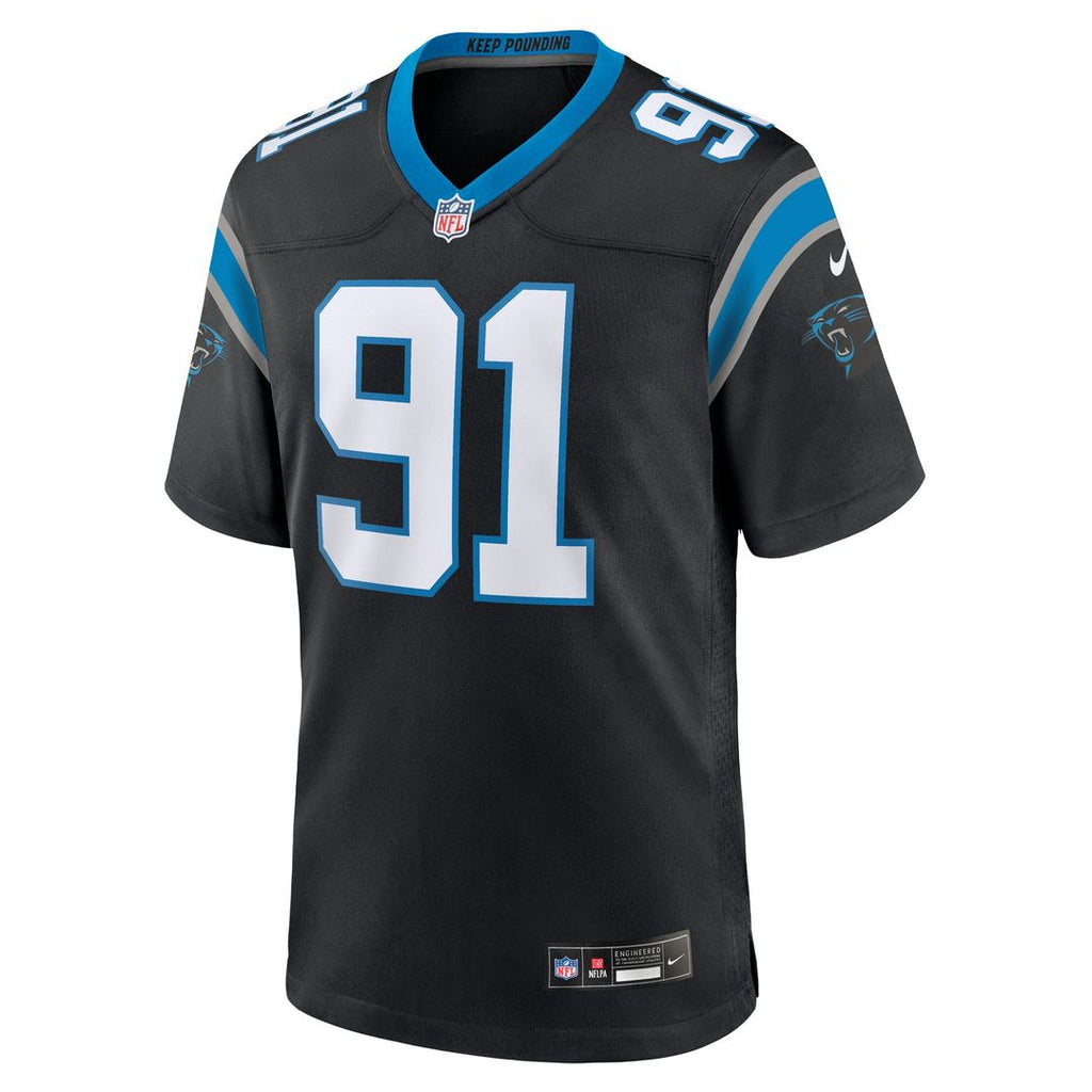 Men's Carolina Panthers Patrick Jones II Nike  Black Team Game Jersey