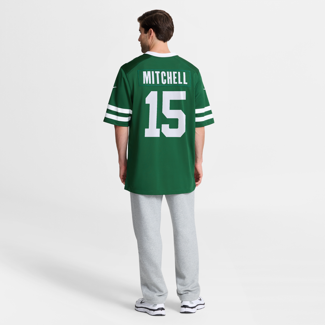 Men's New York Jets Adonai Mitchell Nike Legacy Green Team  Game Jersey