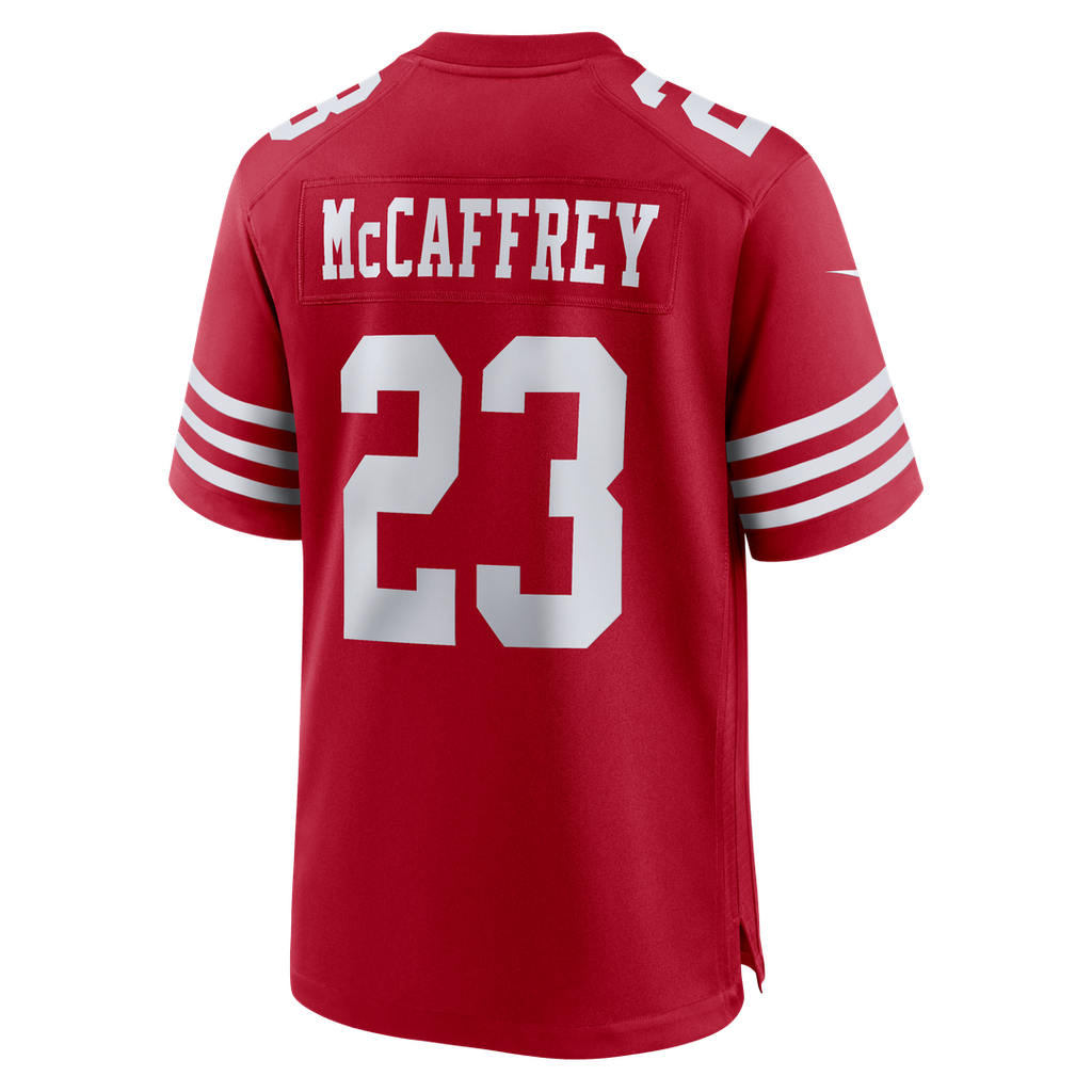Men's San Francisco 49ers Christian McCaffrey Nike White Game Player Jersey