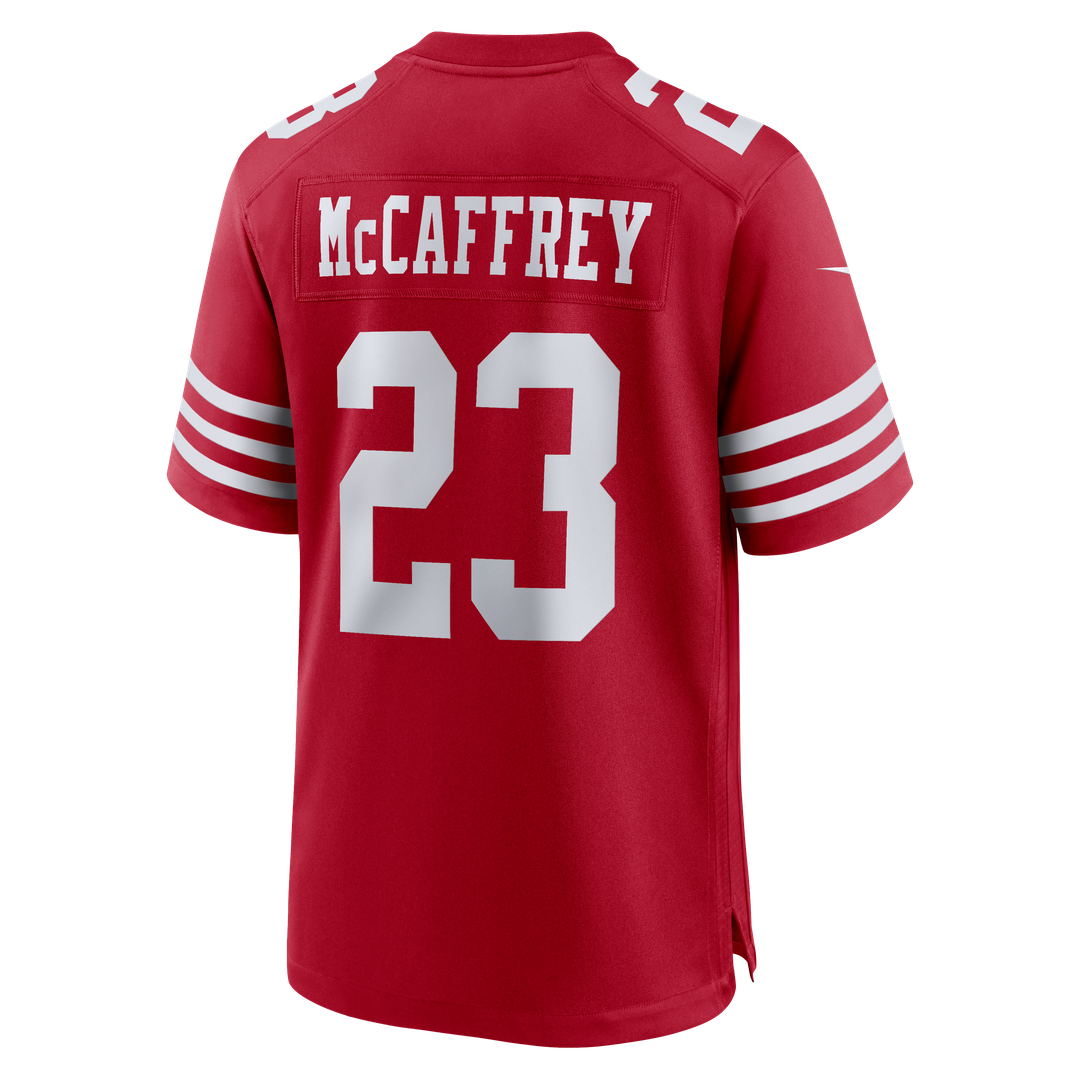 Men's San Francisco 49ers Christian McCaffrey Nike White Game Player Jersey