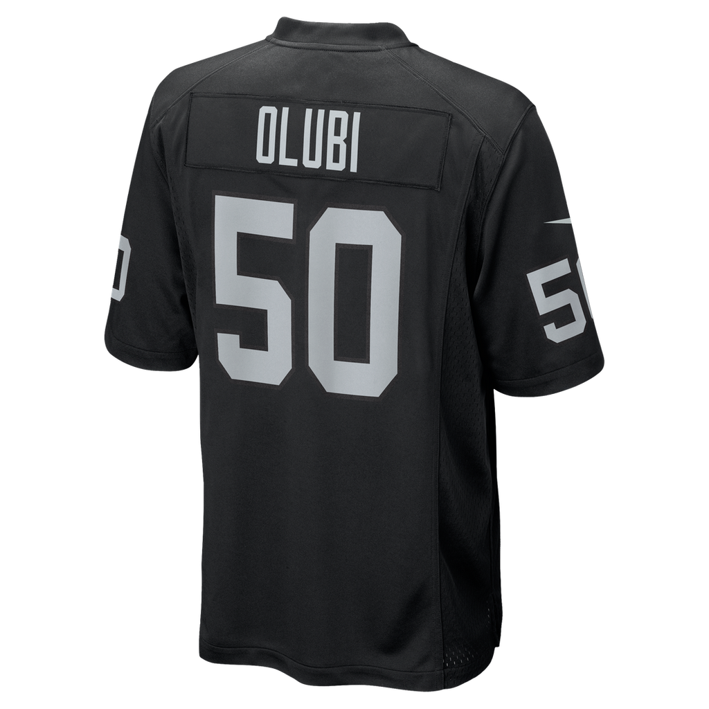 Men's Las Vegas Raiders Segun Olubi Nike  Black Team Game Jersey
