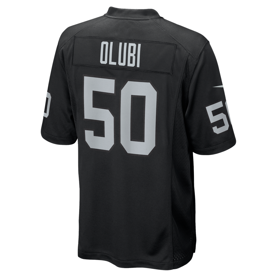 Men's Las Vegas Raiders Segun Olubi Nike  Black Team Game Jersey