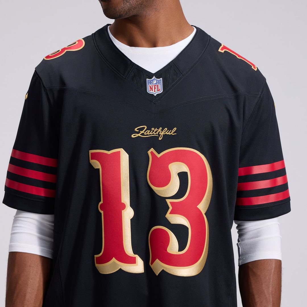 Men's San Francisco 49ers Brock Purdy Nike Black Rivalries Collection Stitched Limited Jersey