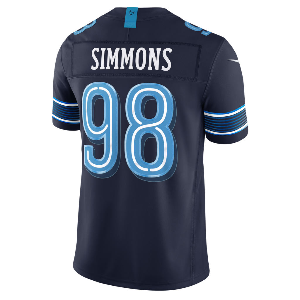 Men's Tennessee Titans Jeffery Simmons Nike Navy 2026 Rivalries Collection Stitched Limited Jersey