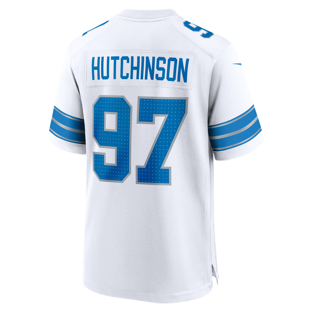 Men's Detroit Lions Aidan Hutchinson Nike White Game Jersey