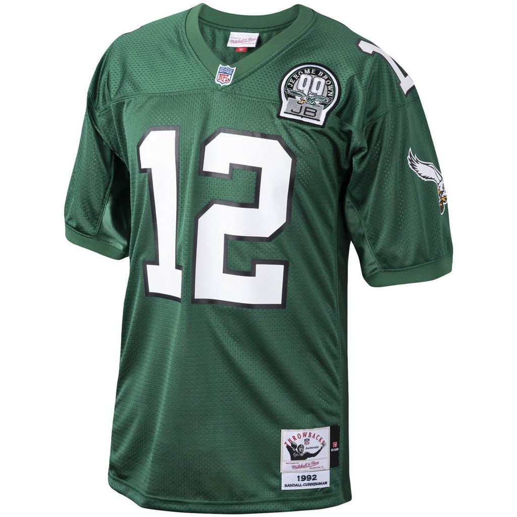 Men's Philadelphia Eagles 1992 Randall Cunningham Mitchell & Ness Green Authentic Throwback Retired Player Jersey