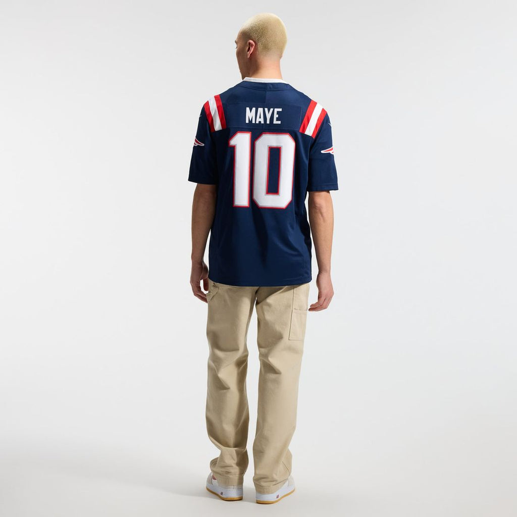 Men's New England Patriots Drake Maye Nike Navy Team Vapor F.U.S.E. Stitched Limited Jersey