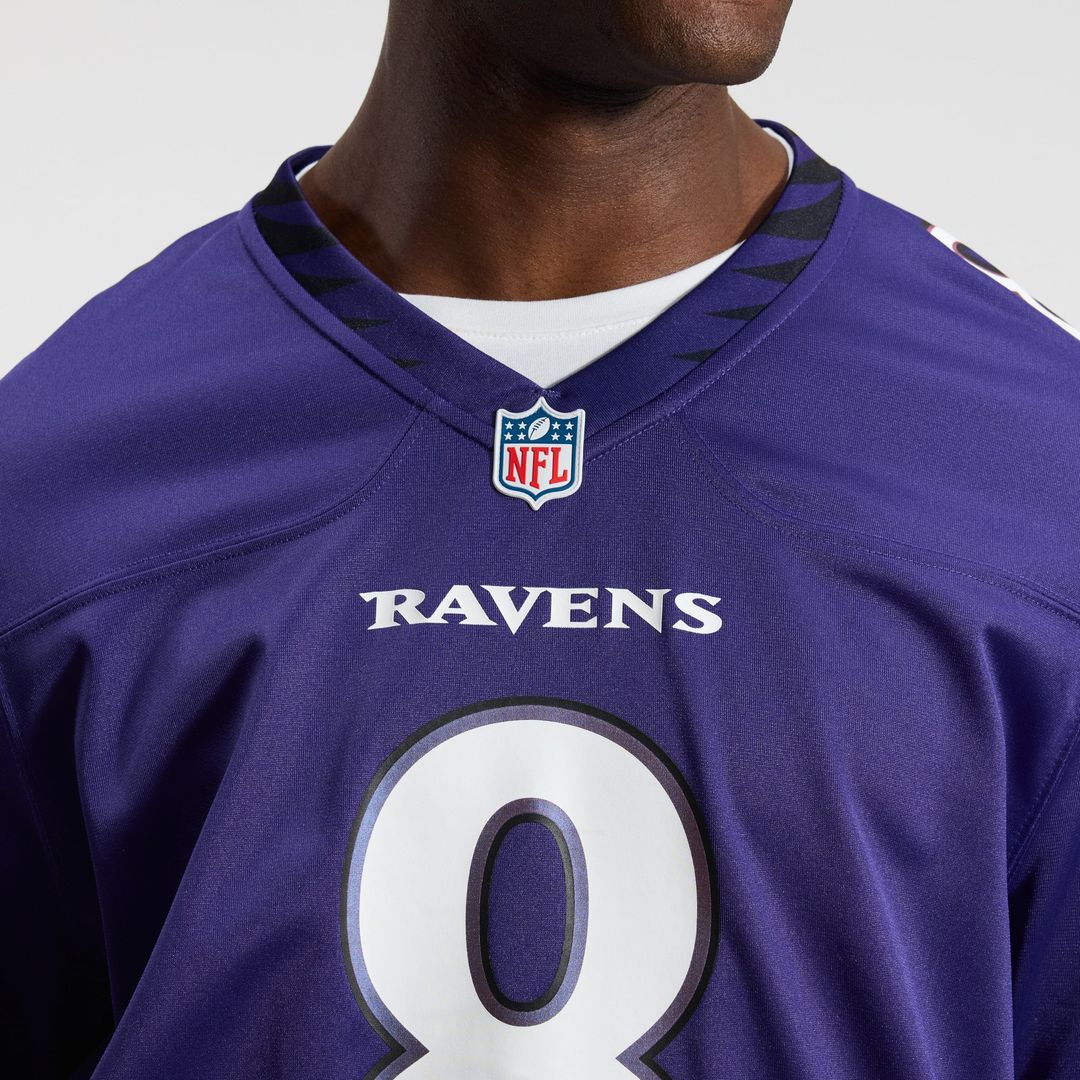 Men's Baltimore Ravens Lamar Jackson Nike Purple Team Game Jersey
