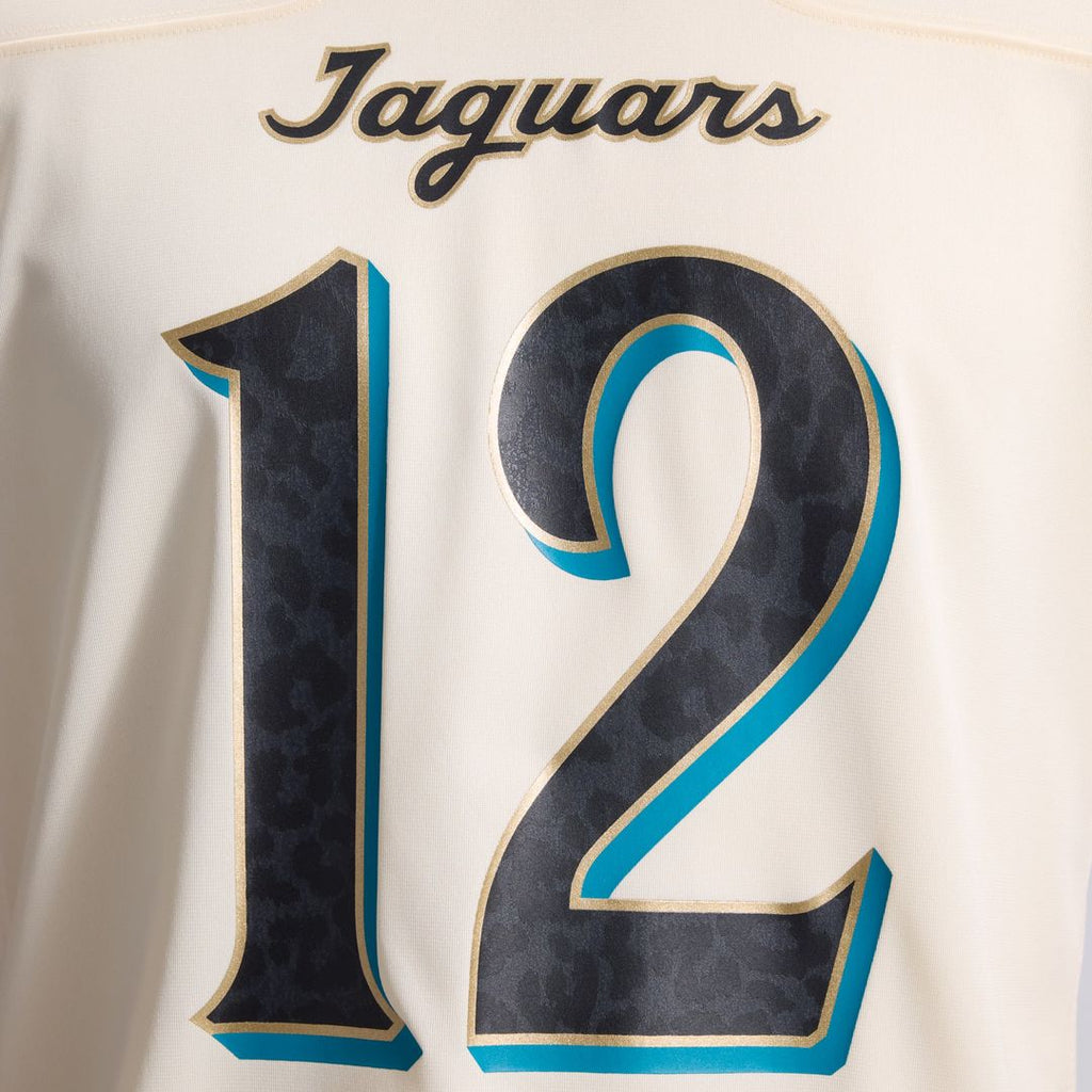 Men's Jacksonville Jaguars Travis Hunter Nike Natural 2026 Rivalries Collection Game Jersey