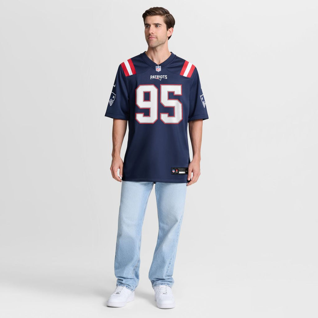 Men's New England Patriots Eric Gregory Nike Navy Team Game Jersey