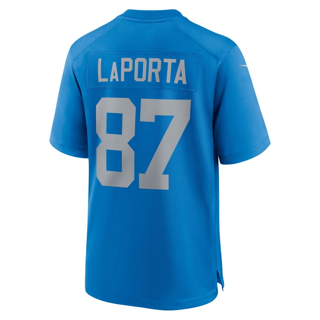 Men's Detroit Lions Sam LaPorta Nike  Blue Alternate Game Jersey
