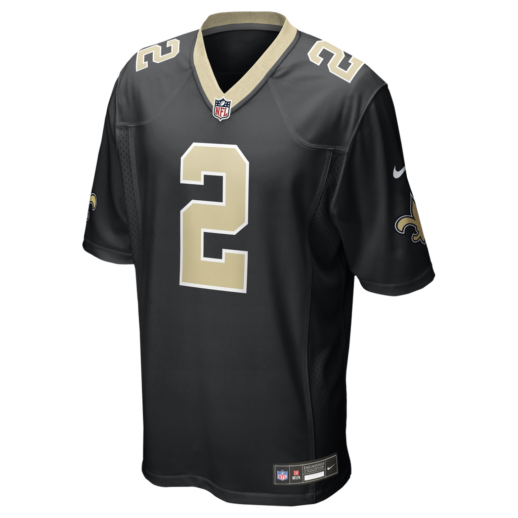 Men's New Orleans Saints Spencer Rattler Nike  Black Team Game Jersey