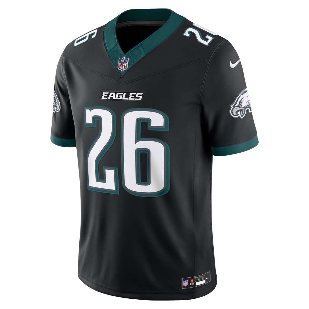 Men's Philadelphia Eagles Saquon Barkley Nike Black Alternate Vapor F.U.S.E. Stitched Limited Jersey
