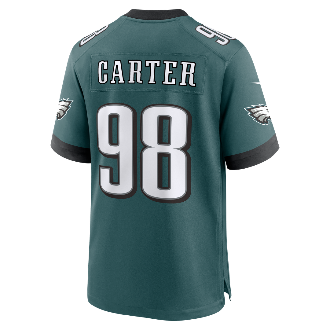 Men's Philadelphia Eagles Jalen Carter Nike White Game Jersey