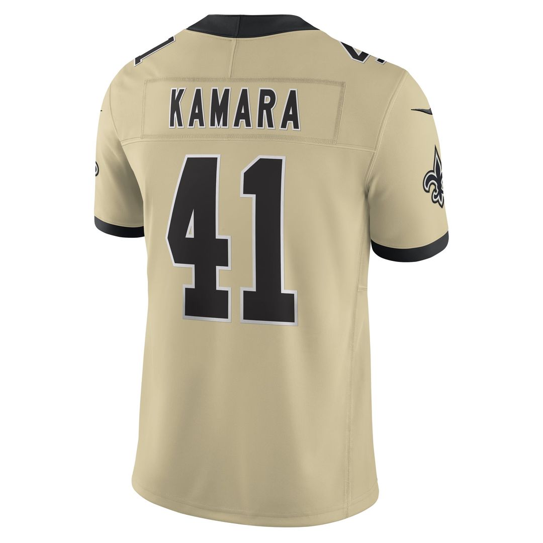 Men's New Orleans Saints Alvin Kamara Nike White Alternate Vapor F.U.S.E. Limited Jersey