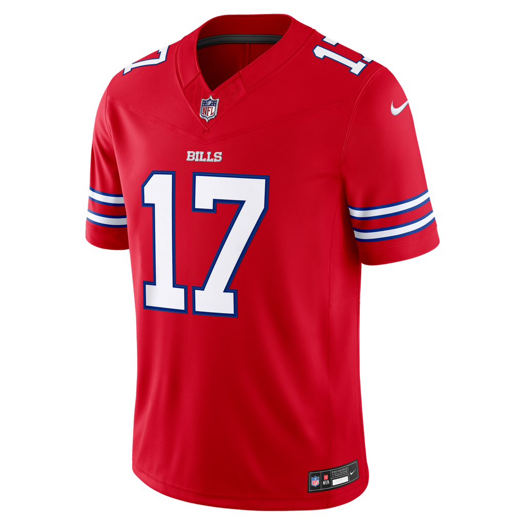 Men's Buffalo Bills Josh Allen Nike Red Alternate Vapor F.U.S.E. Stitched Limited Jersey