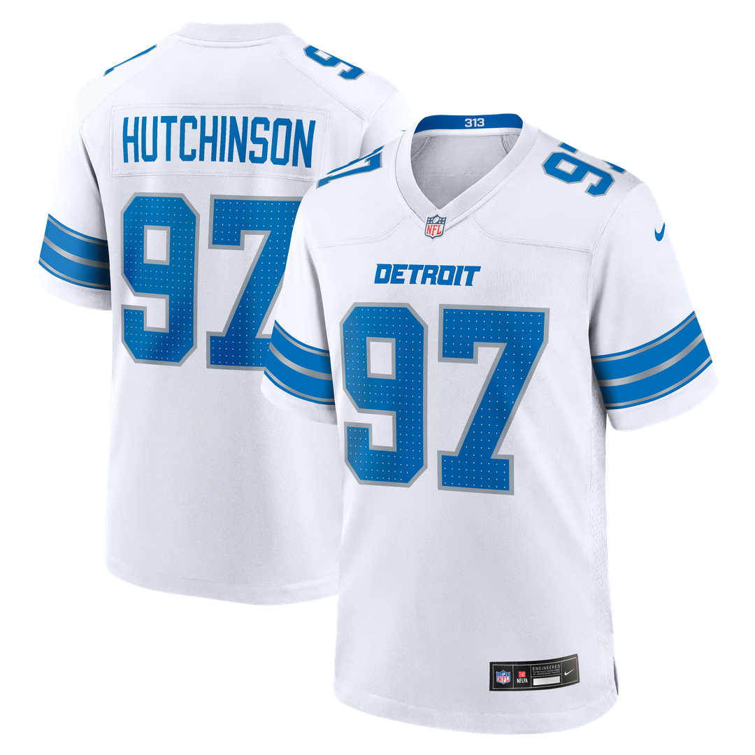 Men's Detroit Lions Aidan Hutchinson Nike Black 2nd Alternate Game Jersey