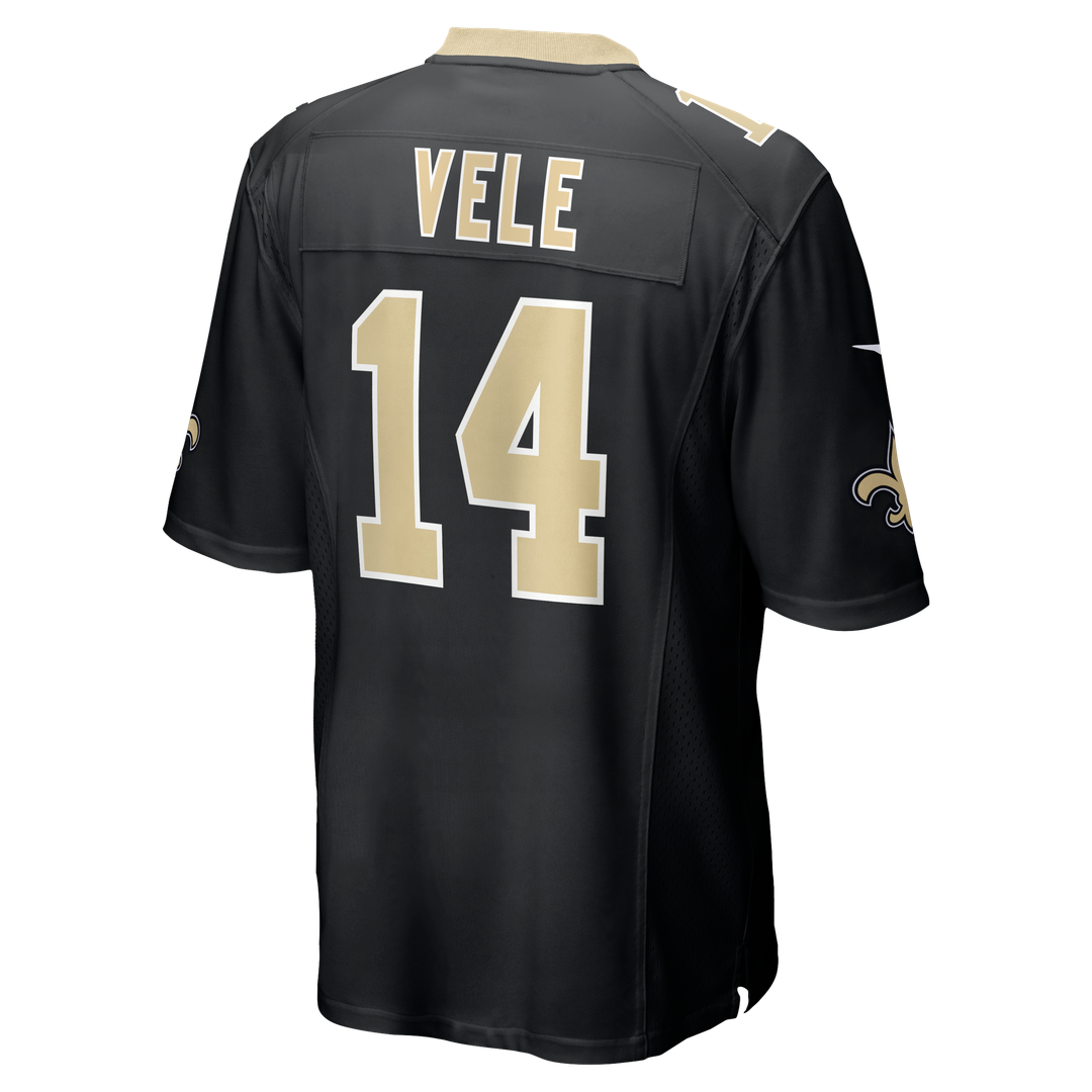 Men's New Orleans Saints Devaughn Vele Nike  Black Team Game Jersey