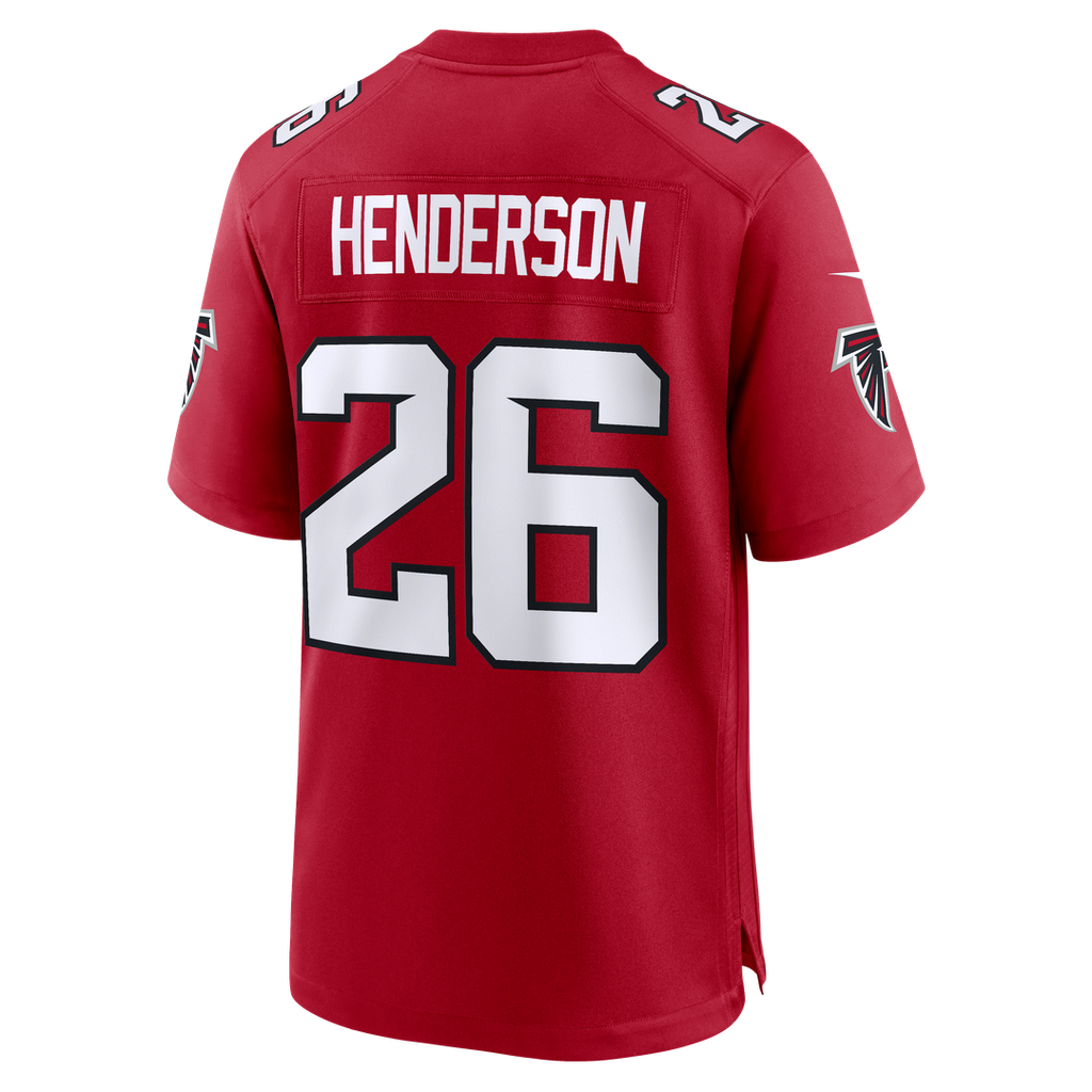 Men's Atlanta Falcons CJ Henderson Nike Red Team Game Jersey