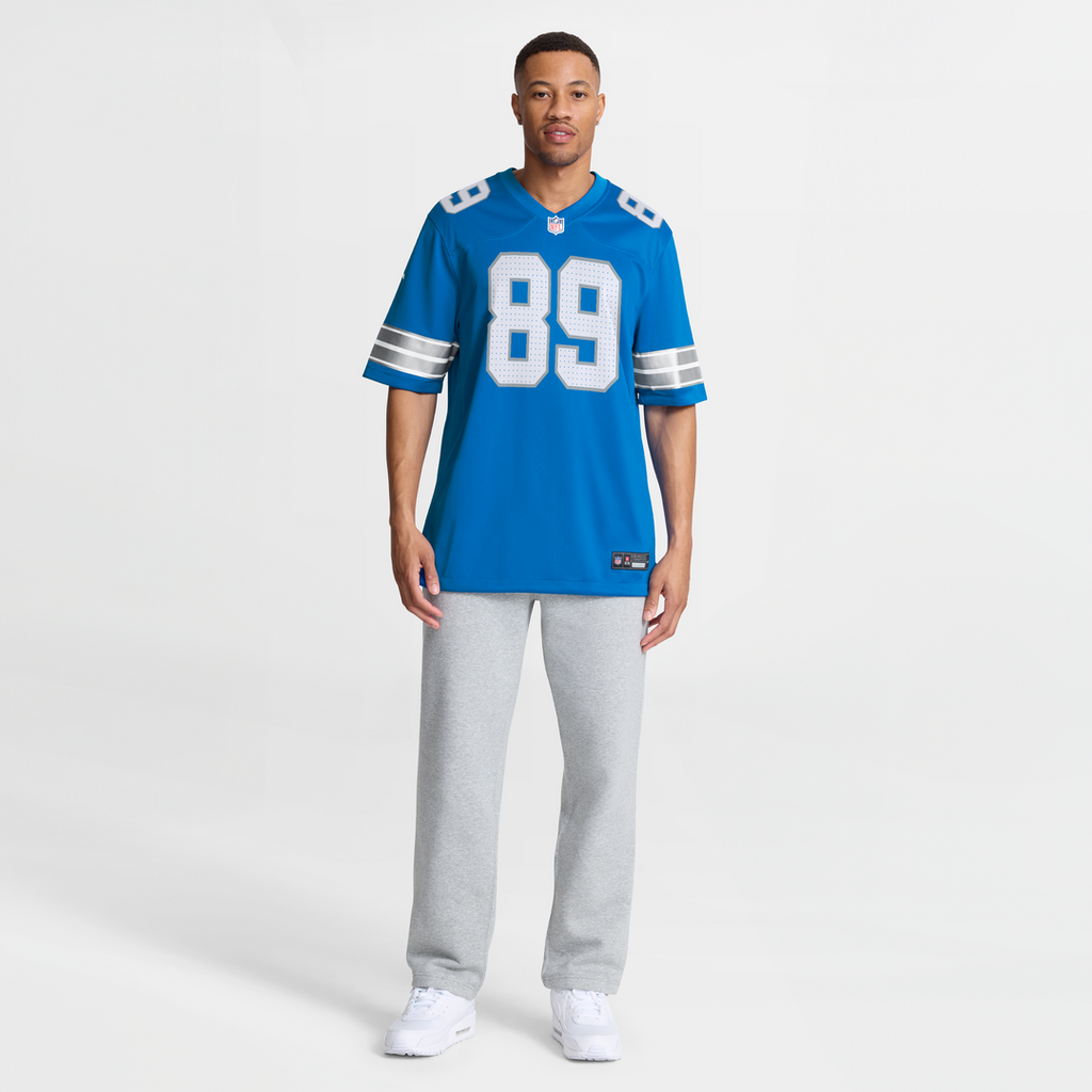 Men's Detroit Lions Brock Wright Nike  Blue Team Game Jersey