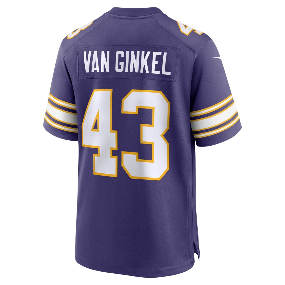 Men's Minnesota Vikings Andrew Van Ginkel Nike Purple Alternate Game Jersey