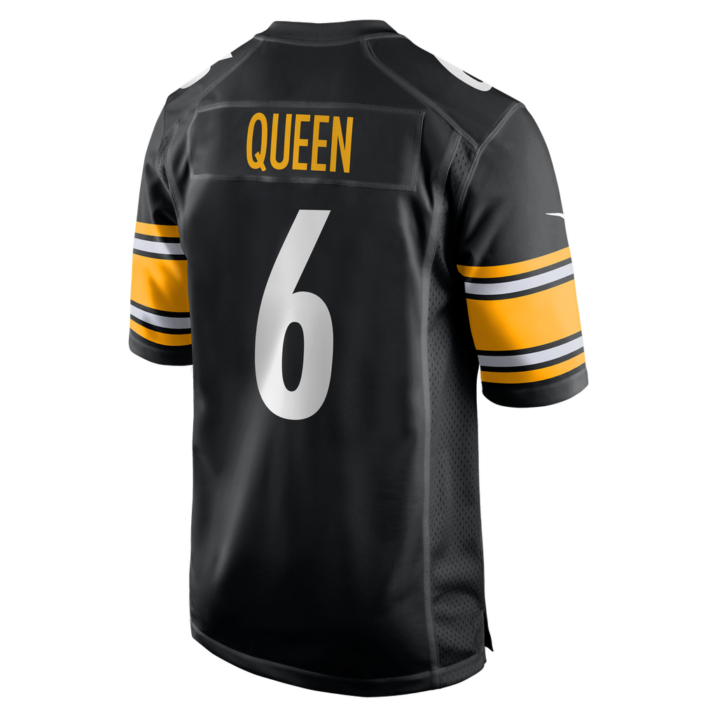 Men's Pittsburgh Steelers Patrick Queen Nike  Black  Game Jersey