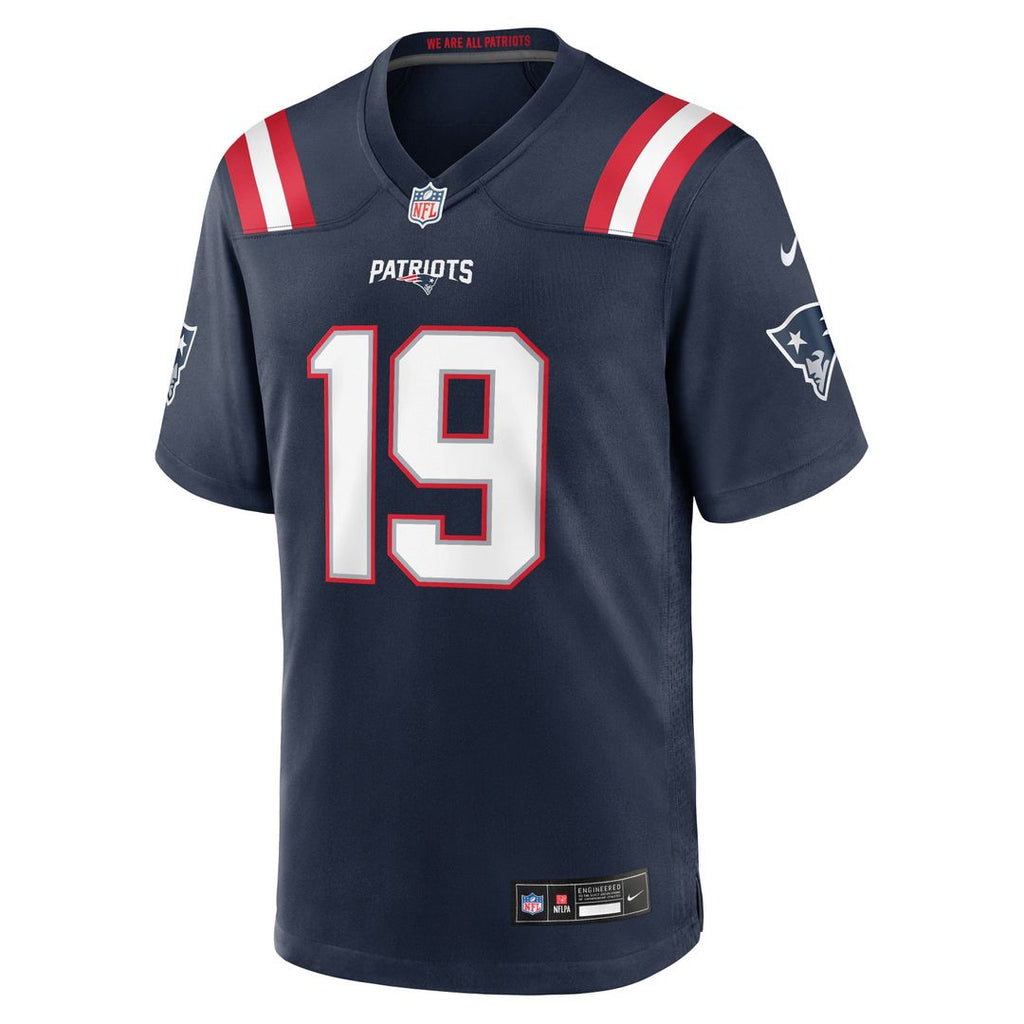 Men's New England Patriots Kobee Minor Nike Navy Team Game Jersey