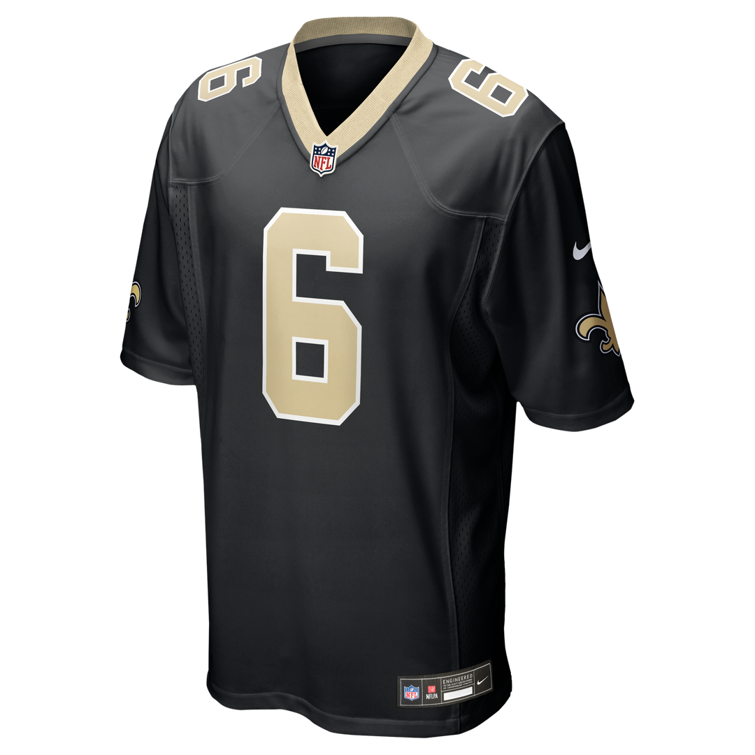 Men's New Orleans Saints Tyler Shough Nike Black Game Jersey