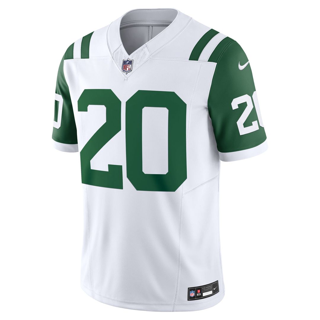 Men's New York Jets Breece Hall Nike White Classic Alternate Vapor F.U.S.E. Limited Jersey