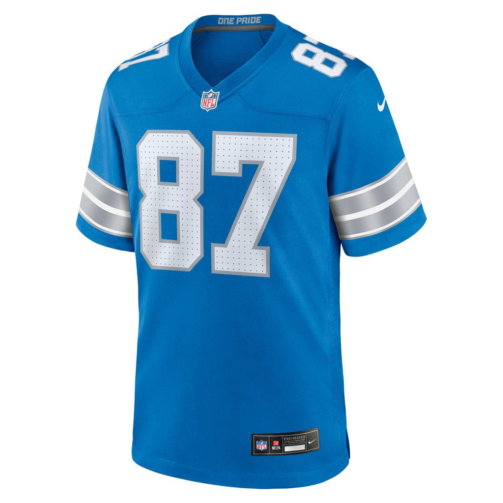 Men's Detroit Lions Sam LaPorta Nike  White White Game Jersey