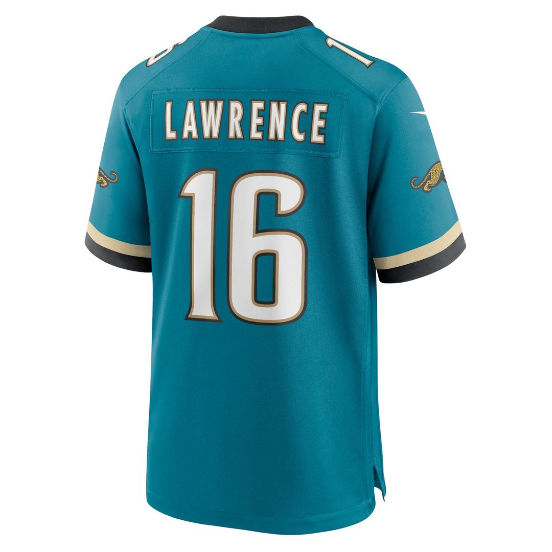 Men's Jacksonville Jaguars Trevor Lawrence Nike Teal Prowler Throwback Player Game Jersey