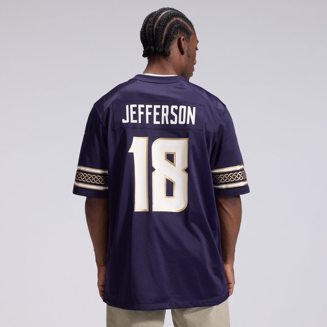 Men's Minnesota Vikings Justin Jefferson Nike Purple 2026 Rivalries Collection Game Jersey