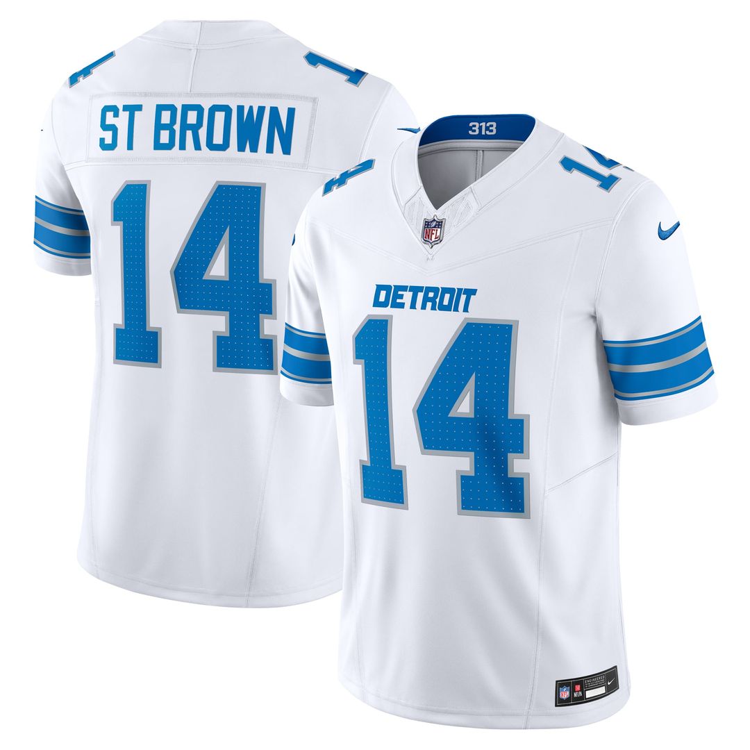 Men's Detroit Lions Amon-Ra St. Brown Nike Blue Vapor F.U.S.E. Limited Jersey