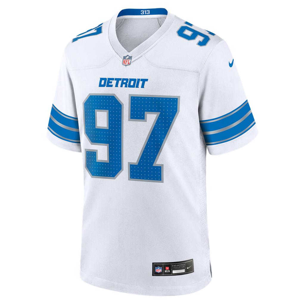 Men's Detroit Lions Aidan Hutchinson Nike White Game Jersey