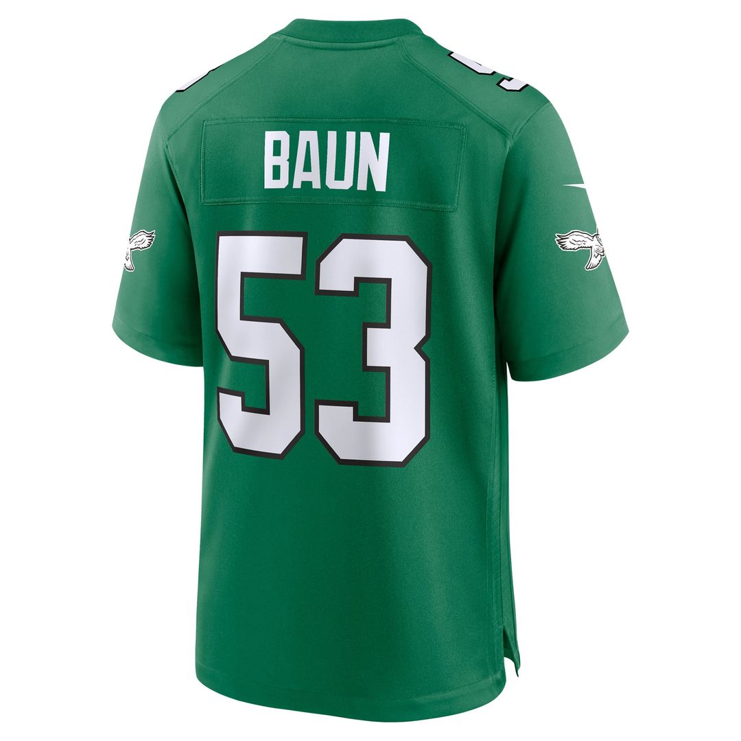 Men's Philadelphia Eagles Zack Baun Nike  Kelly Green Alternate Game Jersey