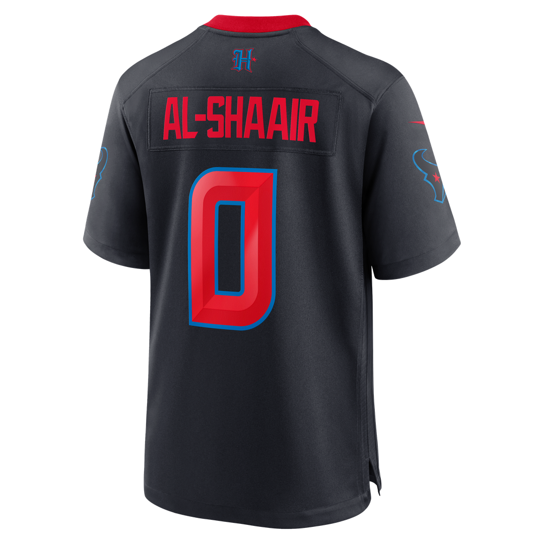 Men's Houston Texans Azeez Al-Shaair Nike Navy Alternate Game Jersey