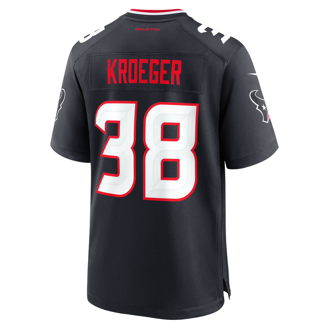 Men's Houston Texans Kai Kroeger Nike  Navy Team Game Jersey