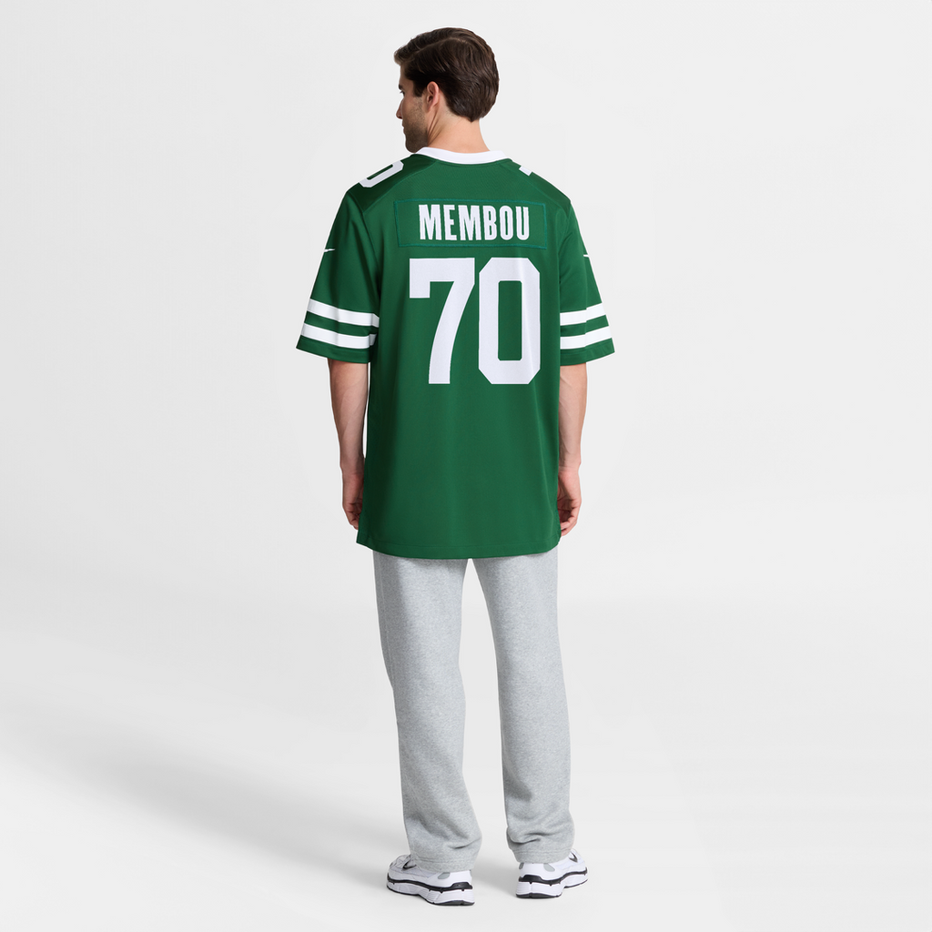 Men's New York Jets Armand Membou Nike Green Team Game Jersey