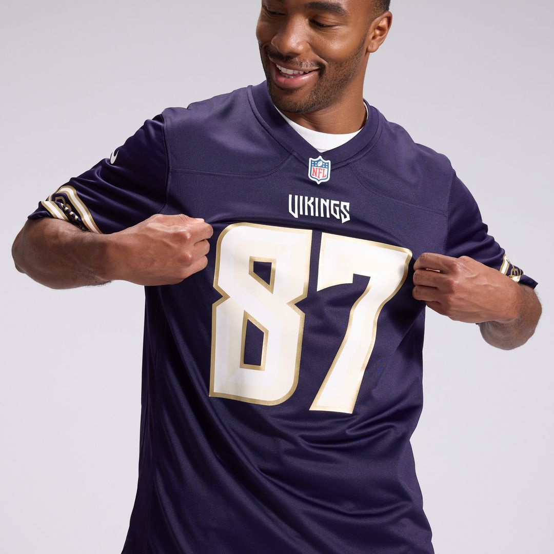 Men's Minnesota Vikings T.J. Hockenson Nike Purple 2026 Rivalries Collection Game Jersey