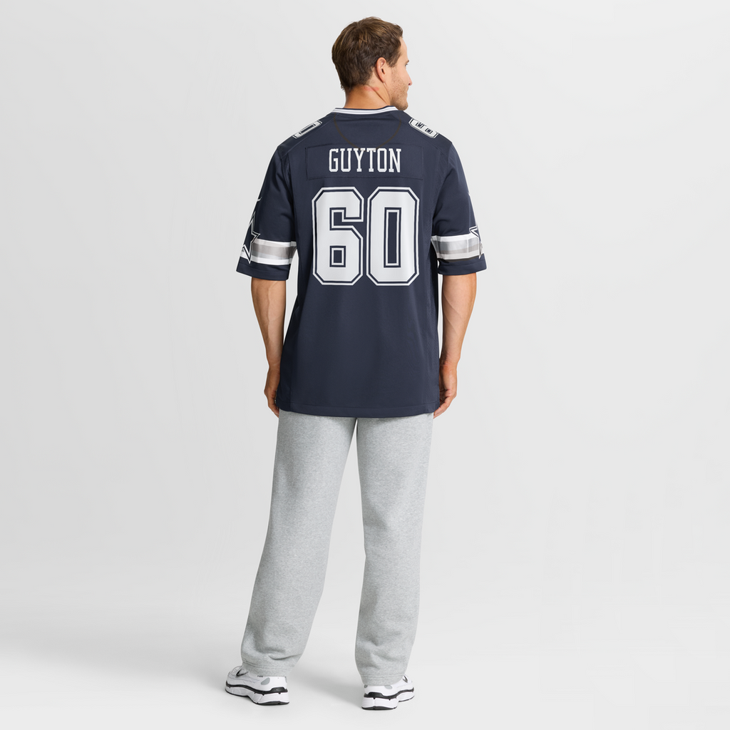 Men's Dallas Cowboys Tyler Guyton Nike Navy  Player Game Jersey