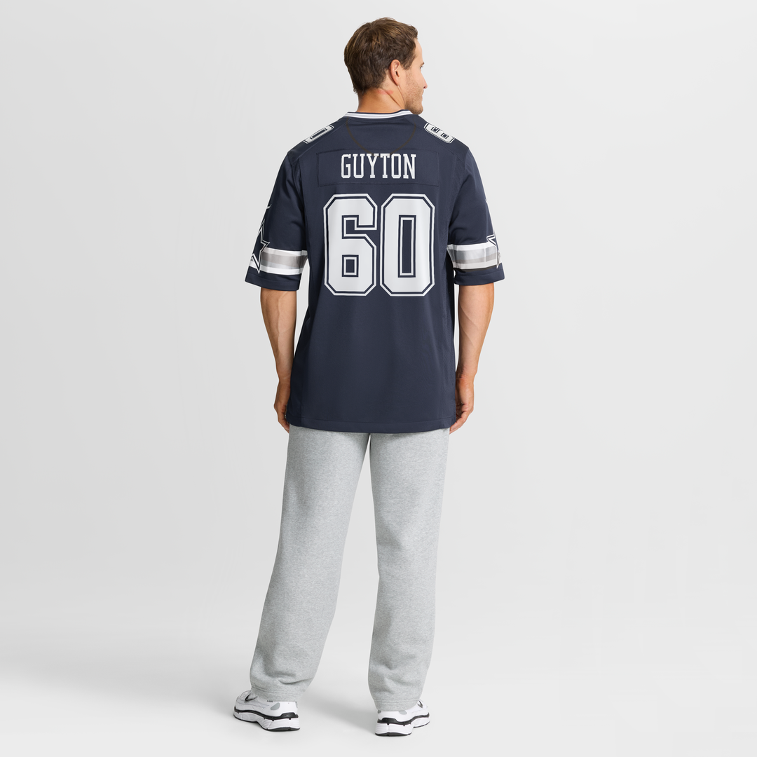 Men's Dallas Cowboys Tyler Guyton Nike Navy  Player Game Jersey