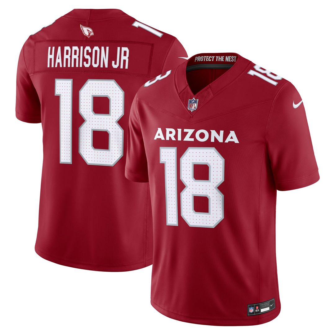 Men's Arizona Cardinals Marvin Harrison Jr. Nike White Vapor F.U.S.E. Stitched Limited Jersey