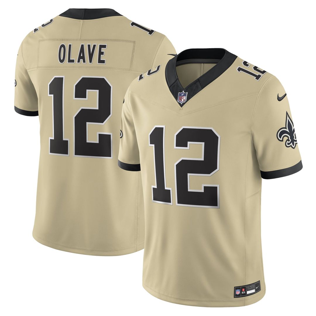 Men's New Orleans Saints Chris Olave Nike Black Vapor F.U.S.E. Limited Jersey